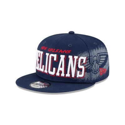 Blue New Orleans Pelicans Hat - New Era NBA Faded 9FIFTY Snapback Caps USA7620385